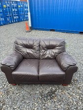 Brown Leather 2 Seater Sofa GREAT CONDITION DELIVERY AVAILABLE?