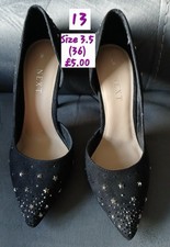Next black stiletto heels (4 Inch) size 3 (36) Worn once (labels still attached)