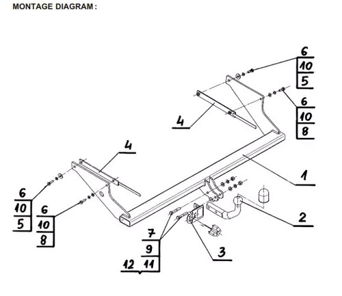 Swan neck tow - tow, ford