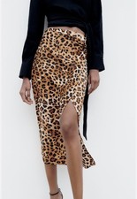 Zara Print Skirt Midi Skirt