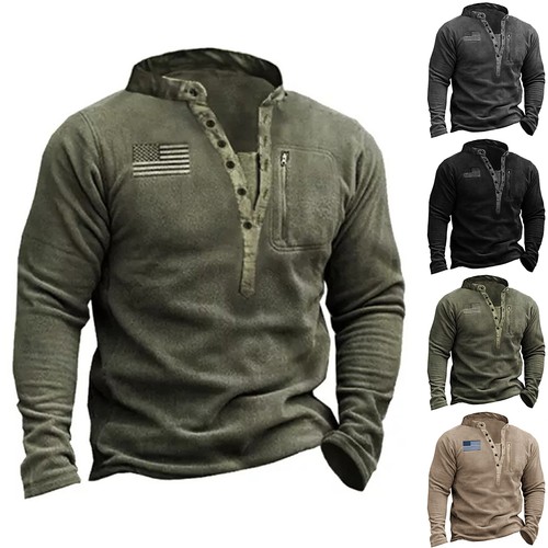 Mens fleece tactical shirt - fleece, t-shirt
