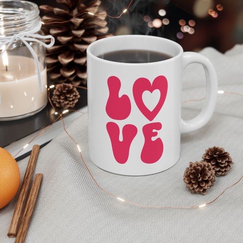 Love ceramic mug anniversary - love,