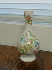 Aynsley Wild TUDOR Bone China Floral Bud Vase Made In England 6.5 In