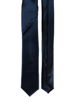 SENSATIONAL MENS TIE | Skinny Retro Black Plain Solid Silk Necktie | RHINESTONES