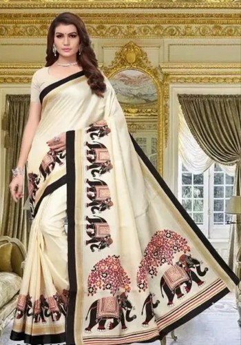 Women fancy georgette - georgette, beige