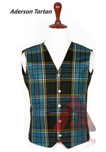 Scottish tartan kilt vest - tartan,