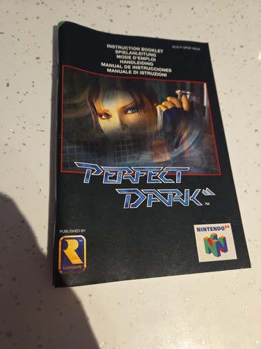 N64 perfect dark manual - perfect, only