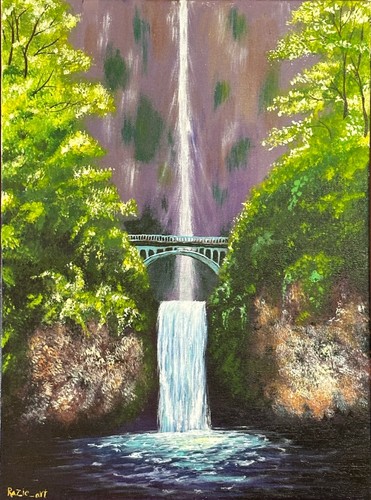 Majestic waterfall and - waterfall, the