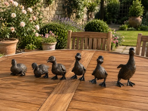 Bronze duck collection set - 6,
