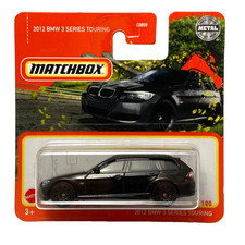 2012 BMW 3 Series Touring E91 Black Matchbox 2022 MB1283 1/64 Toy Car Short Card