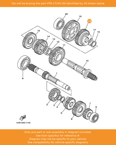 Yamaha gear 4th wheel - yamaha,