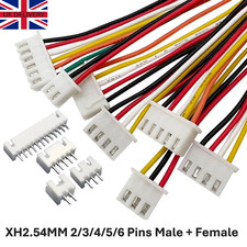 XH 2.54mm Connectors Wire 2/ 3/ 4/ 5/ 6-Pin Male Female 24AWG 15CM JST Cable UK