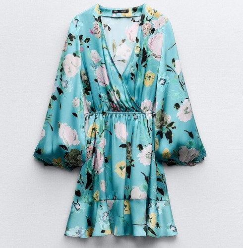 Zara floral print ruffled - zara,