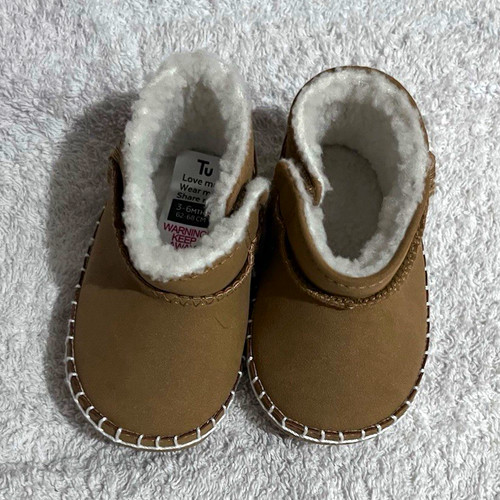 Brown faux suede - faux,