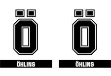 OHLINS UPPER FORK DECALS BLACK