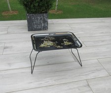 Vintage Worcester Ware Oriental design folding tin metal picnic table lap tray