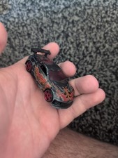 USED HOT WHEELS NISSAN 350Z Black DRIFTING Flames Spoiler,rare, HT #39