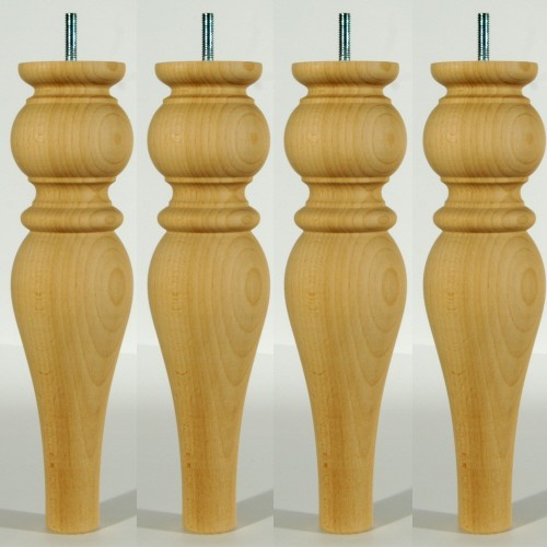 Turned wooden legs - 4,