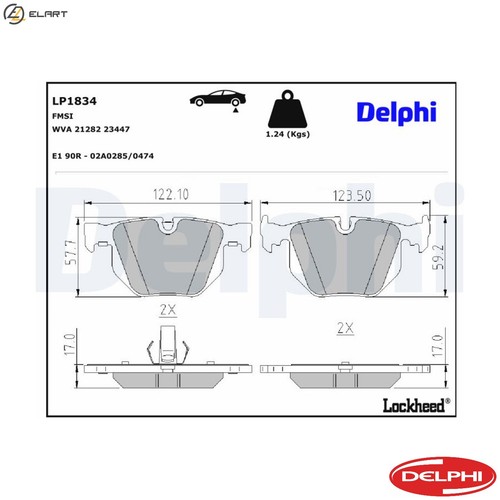 Brake pad set - set,