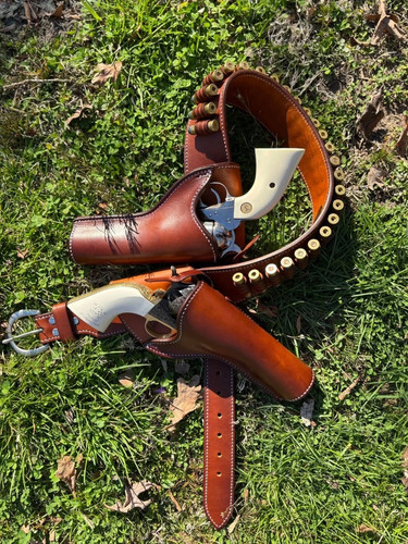Western leather holster ammo - leather,