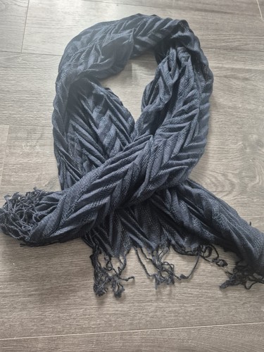 Navy pashmina scarf wrap - navy, shawl