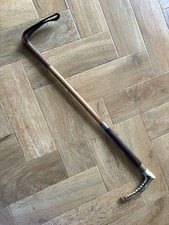 Beautiful Antique Horse Riding Whip Leather Crop with Deer Antler Handle