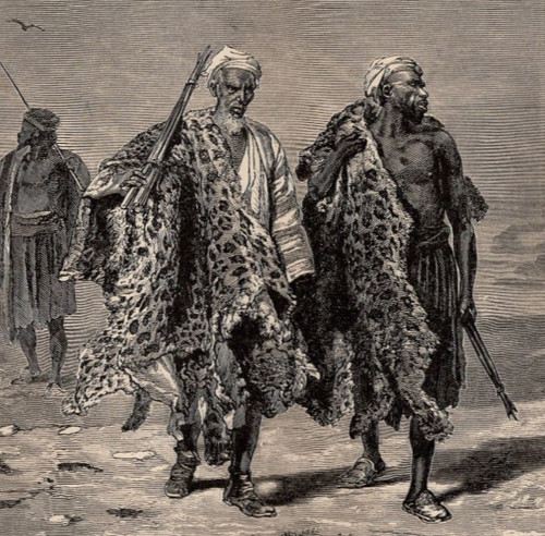 Arabs bringing animal skins - arabs,