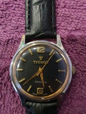 Vintage Tissot Seastar Manual Wind Black Dial 1960's 17jewels Watch Working