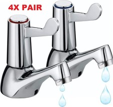 4x Pair Basin Sink Pillar Taps