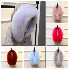 70/80/90cm Women Winter Warm Faux Fox Fur Collar For Hood Scarf Shawl Wrap UK