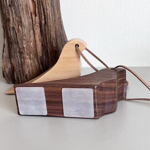 Wooden bird door stopper - wooden,