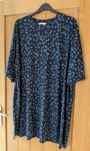Long navy green shirt dress - navy/green, t-shirt