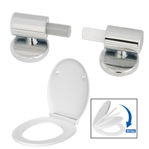 Toilet seat soft - seat, hinges