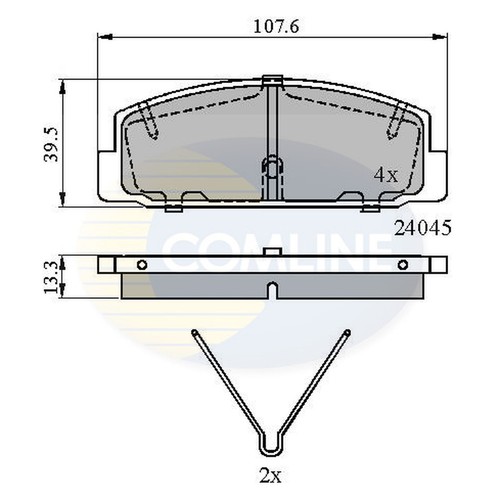 Brake pads set for - brake, mazda