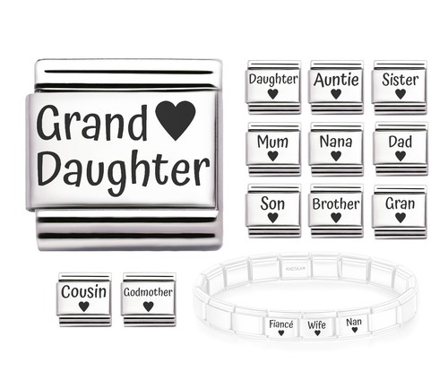 Family italian charm - charm, steel
