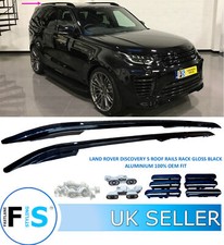 ROOF RAILS ROOF BARS GLOSS BLACK FOR LAND ROVER DISCOVERY 5 L462 2017+