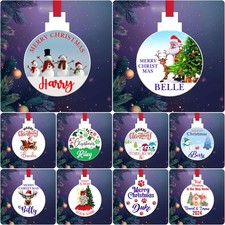 Personalised Christmas Ornament For Xmas Tree Decoration Custom Acrylic Bauble