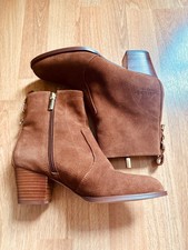 ‘NEW  ROW’ RADLEY dark  tan suede ankle boots  Size 6 EU 39, pre-owned 