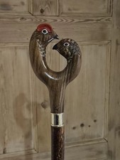 Grouse bird handle hand carved