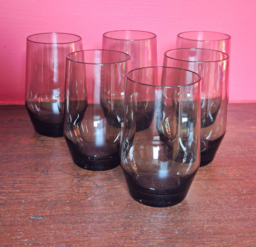 Set grey bohemia glass - grey,