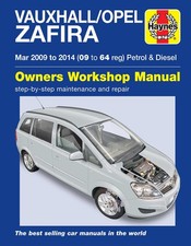 Vauxhall/Opel Zafira (Mar 2009-2014) 09 to 64 Haynes Repair Manual