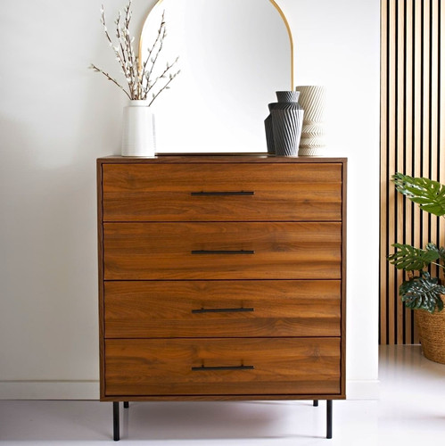 Drawer brown wooden chest of - drawer,