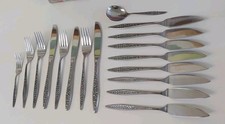 17 Pieces Viners International Japan Mosaic Cutlery  Forks Fish Knives Spoon