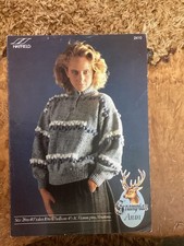 Women’s Knitting Patterns Aran Jumper 28-40” Hayfield 2410