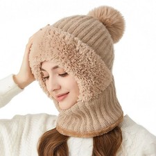 3 in 1 Ladies Knit Beanie Hat