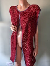 Hand Knit Crochet Long