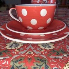 Red Spot breakfast jumbo cup and saucer  and tea plate Whittard  VGC