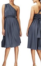 MARKS & SPENCER MULTIWAY BRIDESMAID / PARTY DRESS CHARCOAL GREY SIZE 8