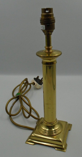 Vintage brass tall column lamp - vintage,