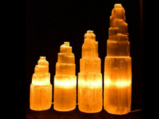Selenite crystal lamp - selenite, handmade